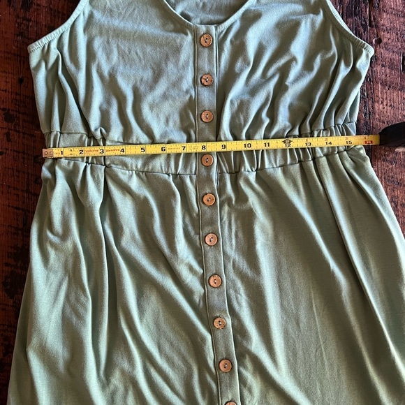 Adorable green boho dress size large - Picture 7 of 11